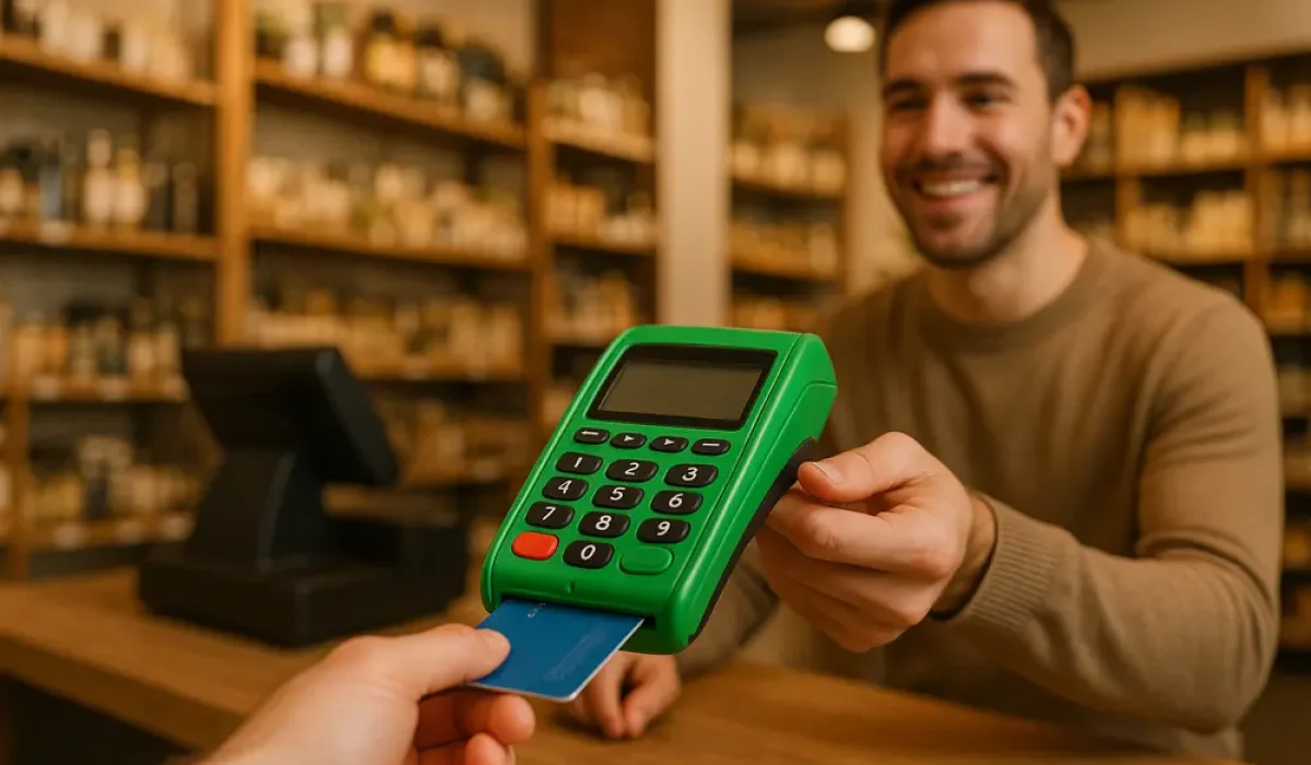 máquina de cartão com taxa baixa